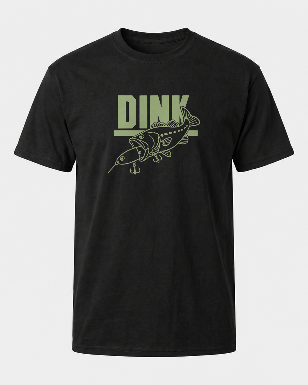 Dink tee — black, front