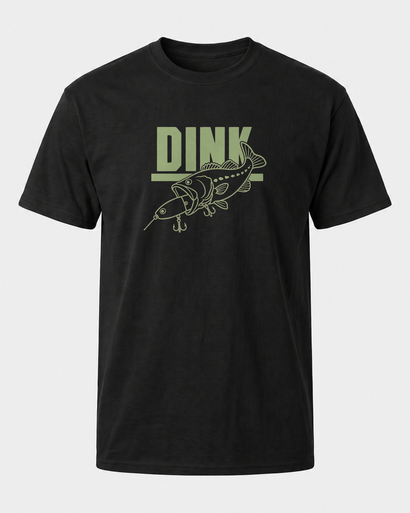 Dink tee — black, front