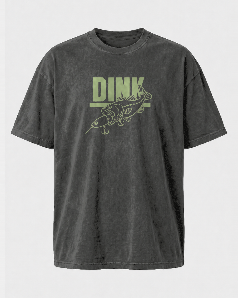 Dink washed tee — washed black, front