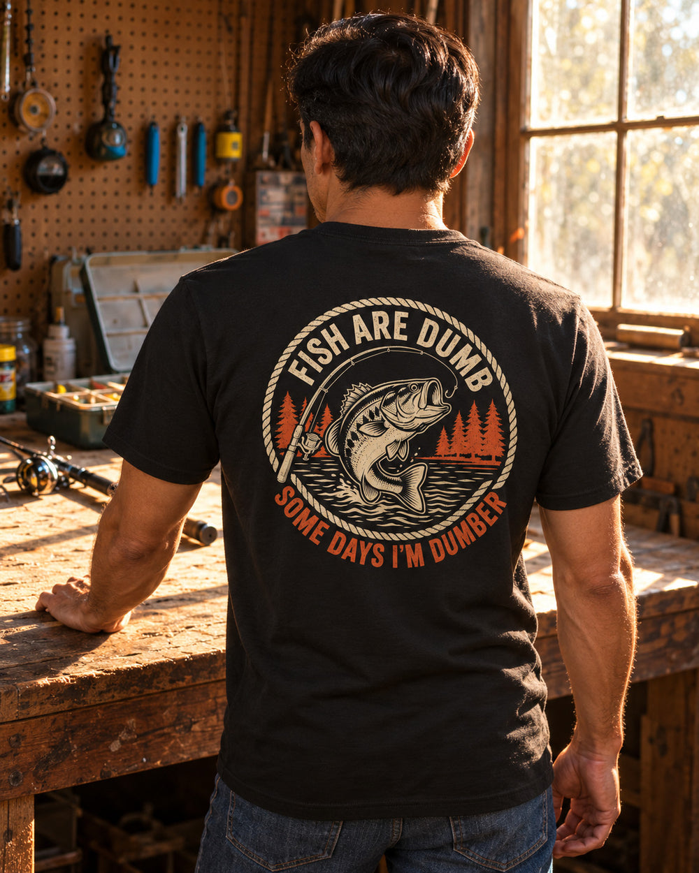 tee model black front