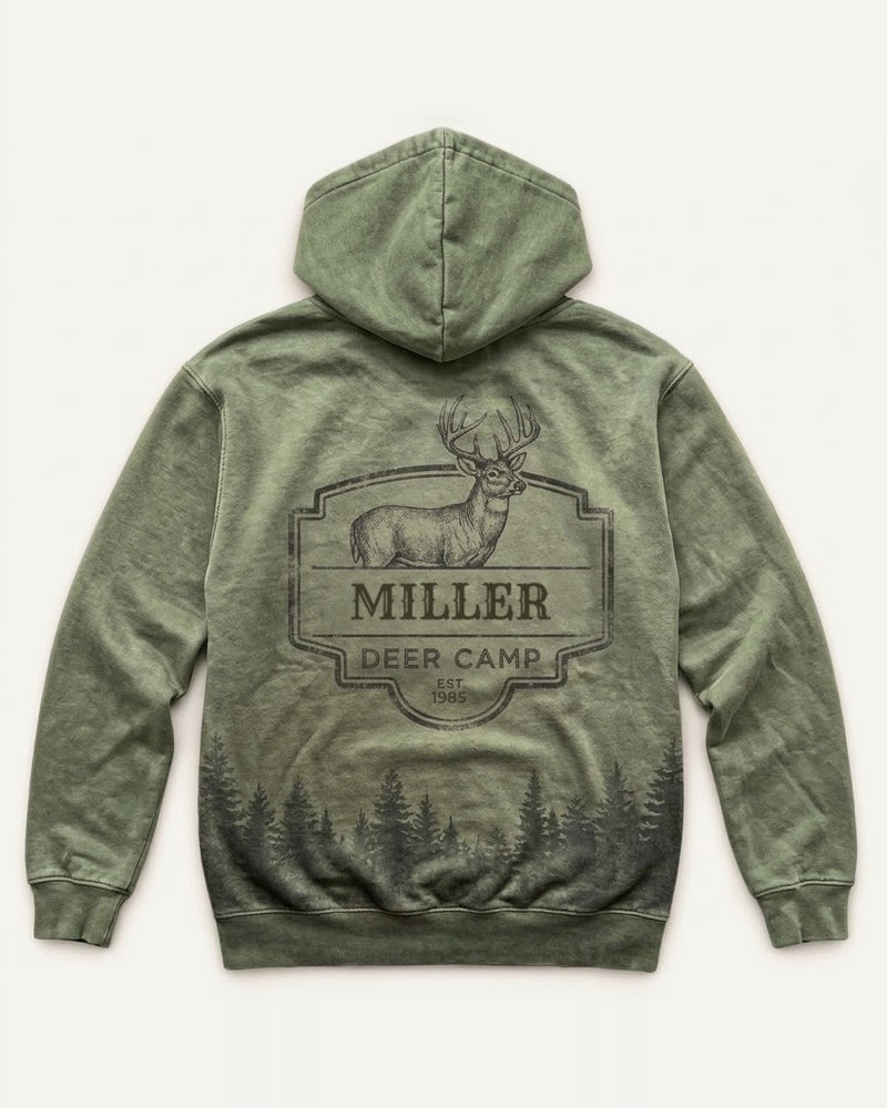 Family Deer Camp Custom All-Over Print Hoodie