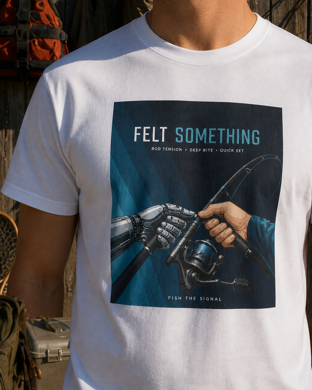 Felt Something tee — worn, side