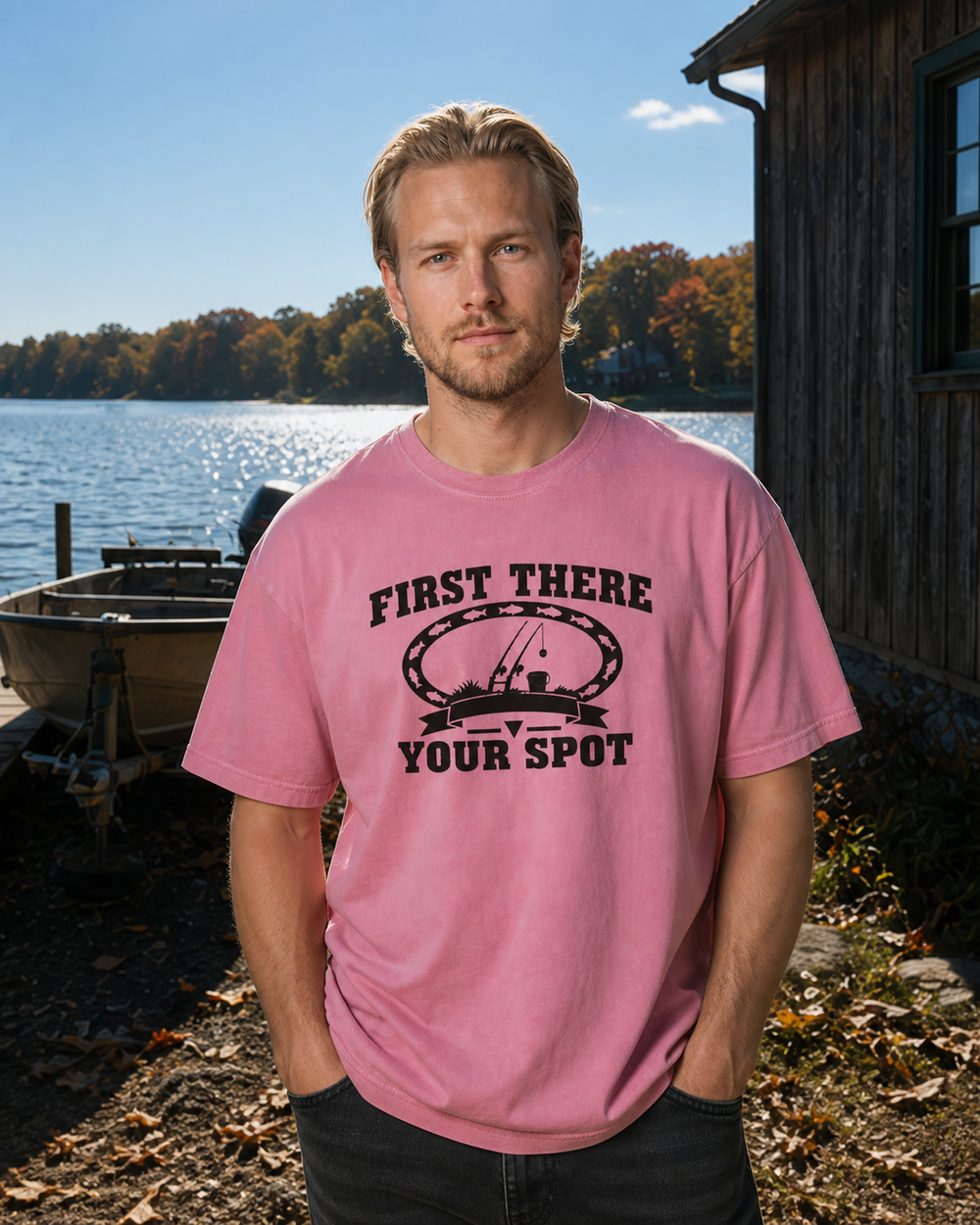 First There Your Spot Heritage washed tee — worn, front