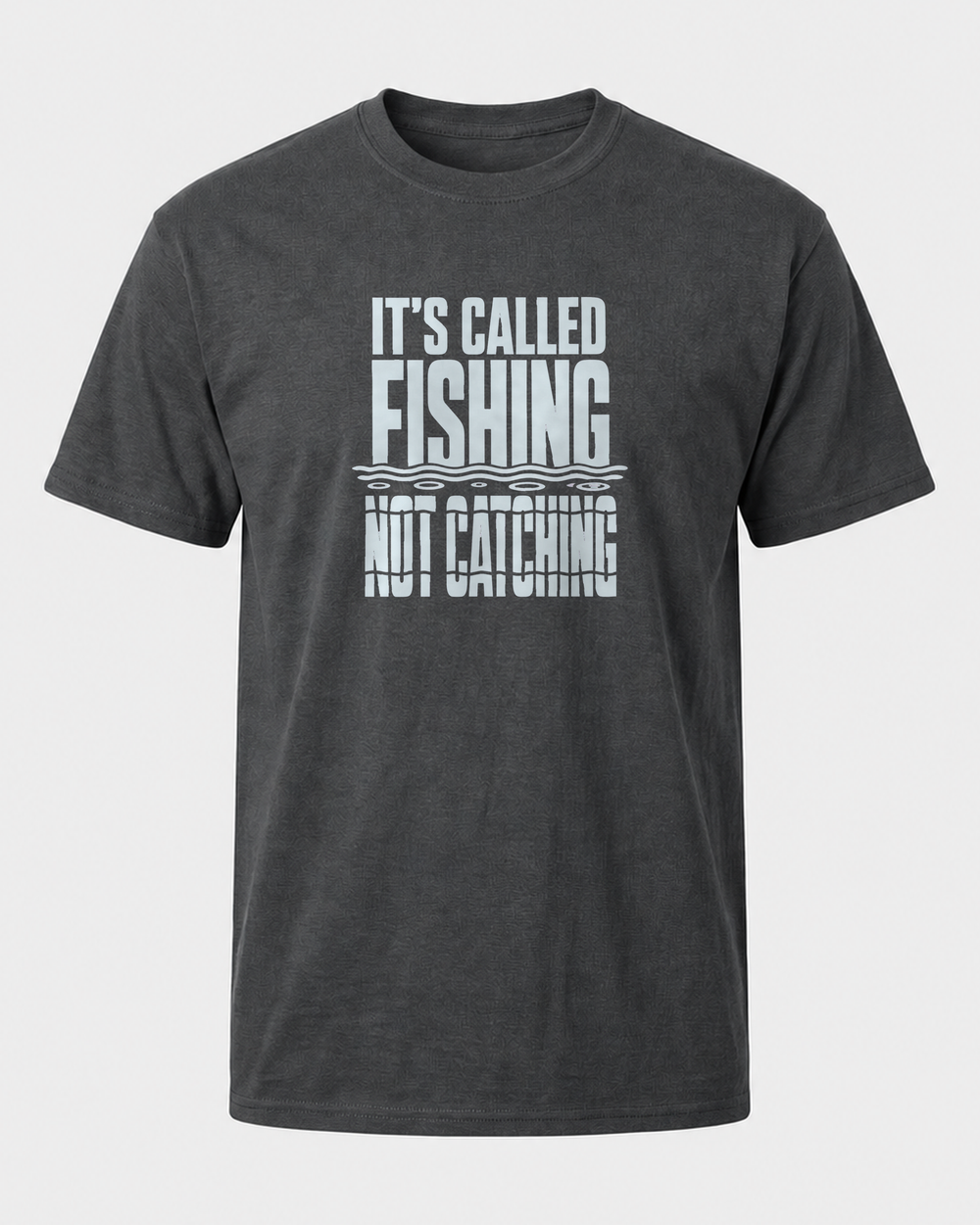 It's Called Fishing (free) tee — dark heather, front