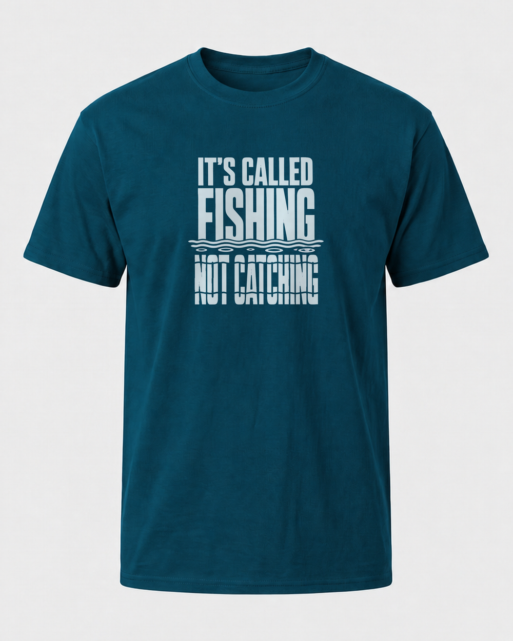 It's Called Fishing (free) tee — midnight navy, front