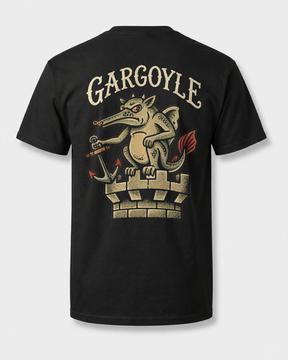 tee black front