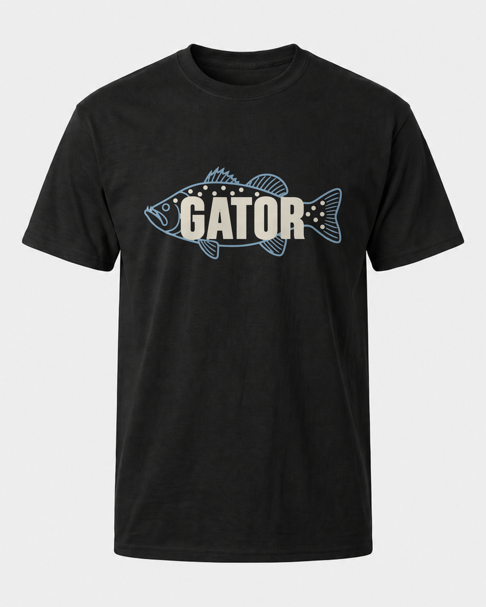 Gator tee — black, front