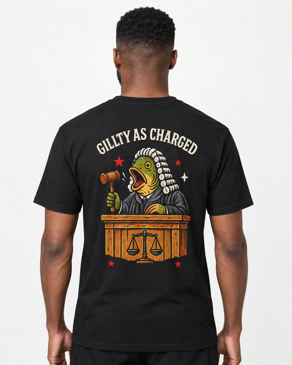 tee model black front
