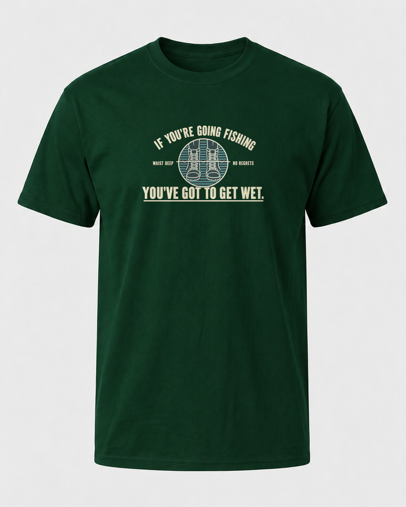 Got To Get Wet tee — forest, front