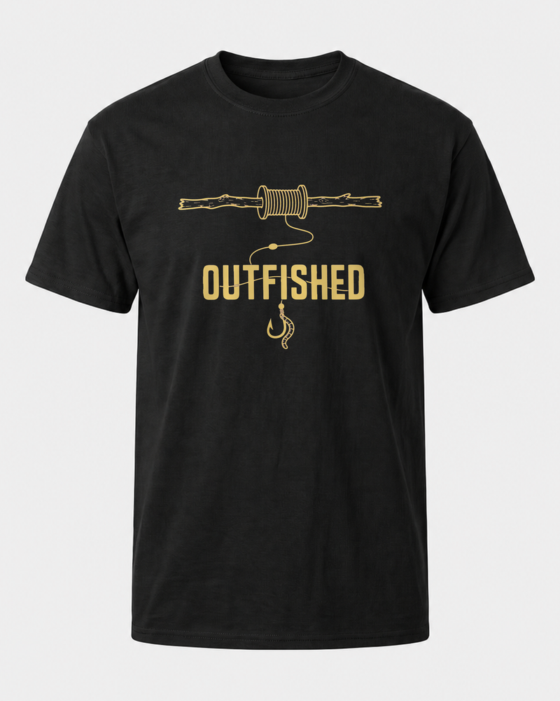 Hand Line tee — black, front