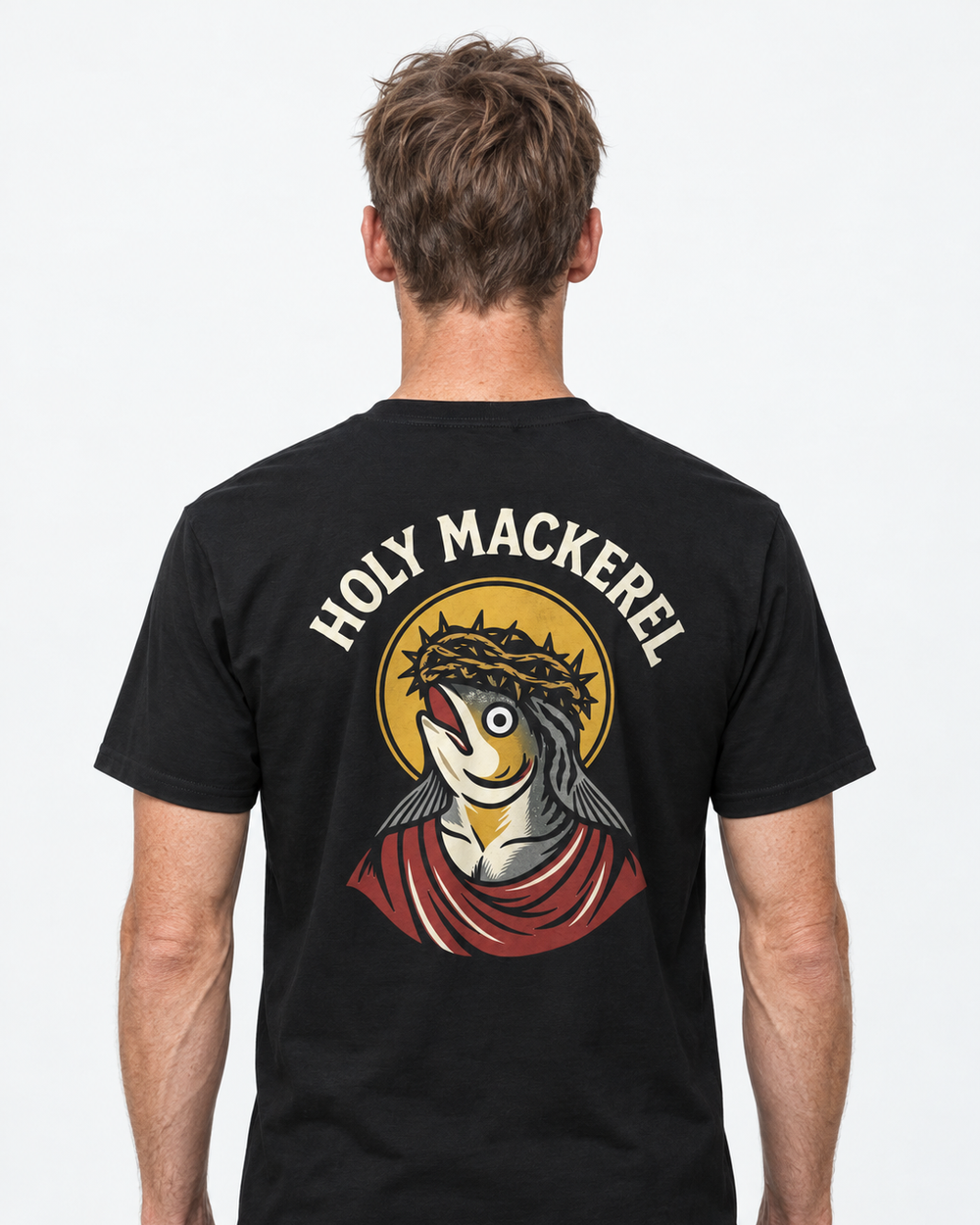 tee model black front