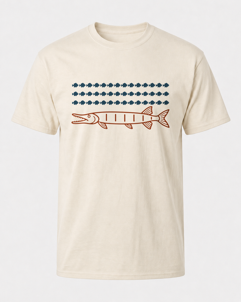 Hundred Musky tee — bone, front