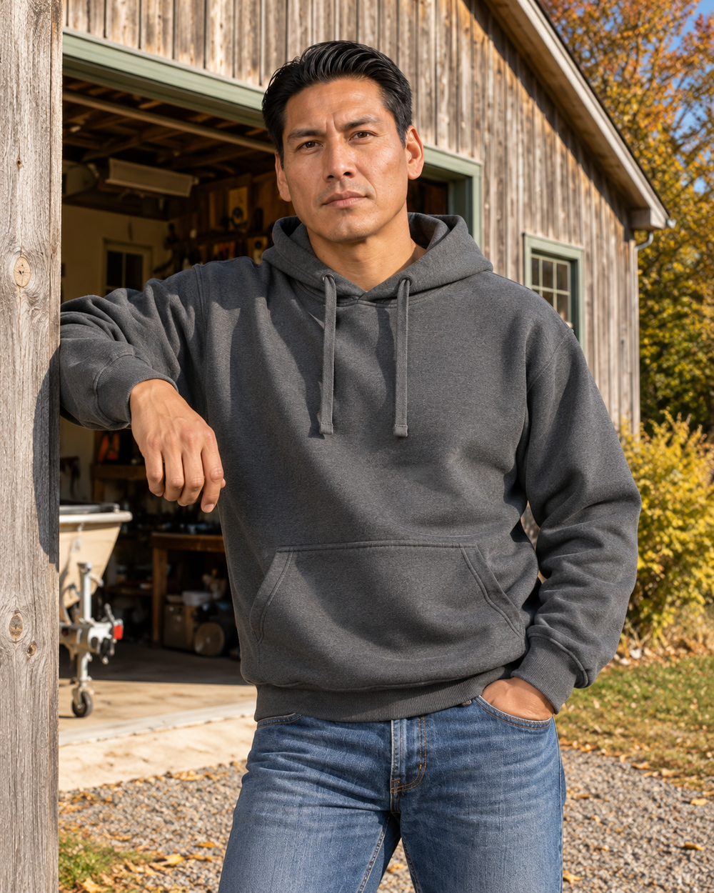 Hunting And Fishing — What Else Is There? Hoodie — Charcoal — model front