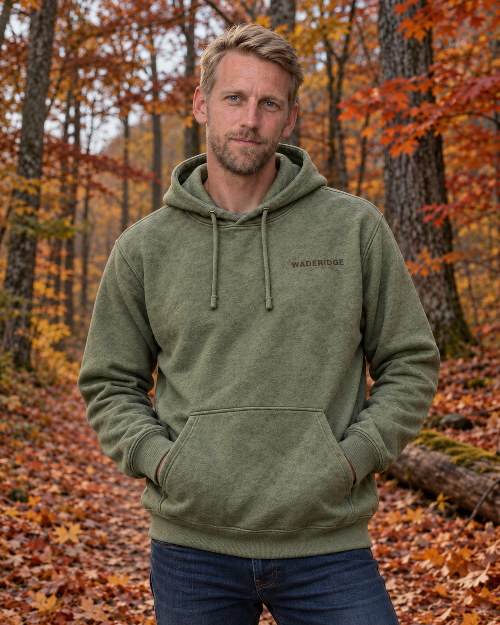 Hunting Buddies Custom Names All-Over Print Hoodie — model front