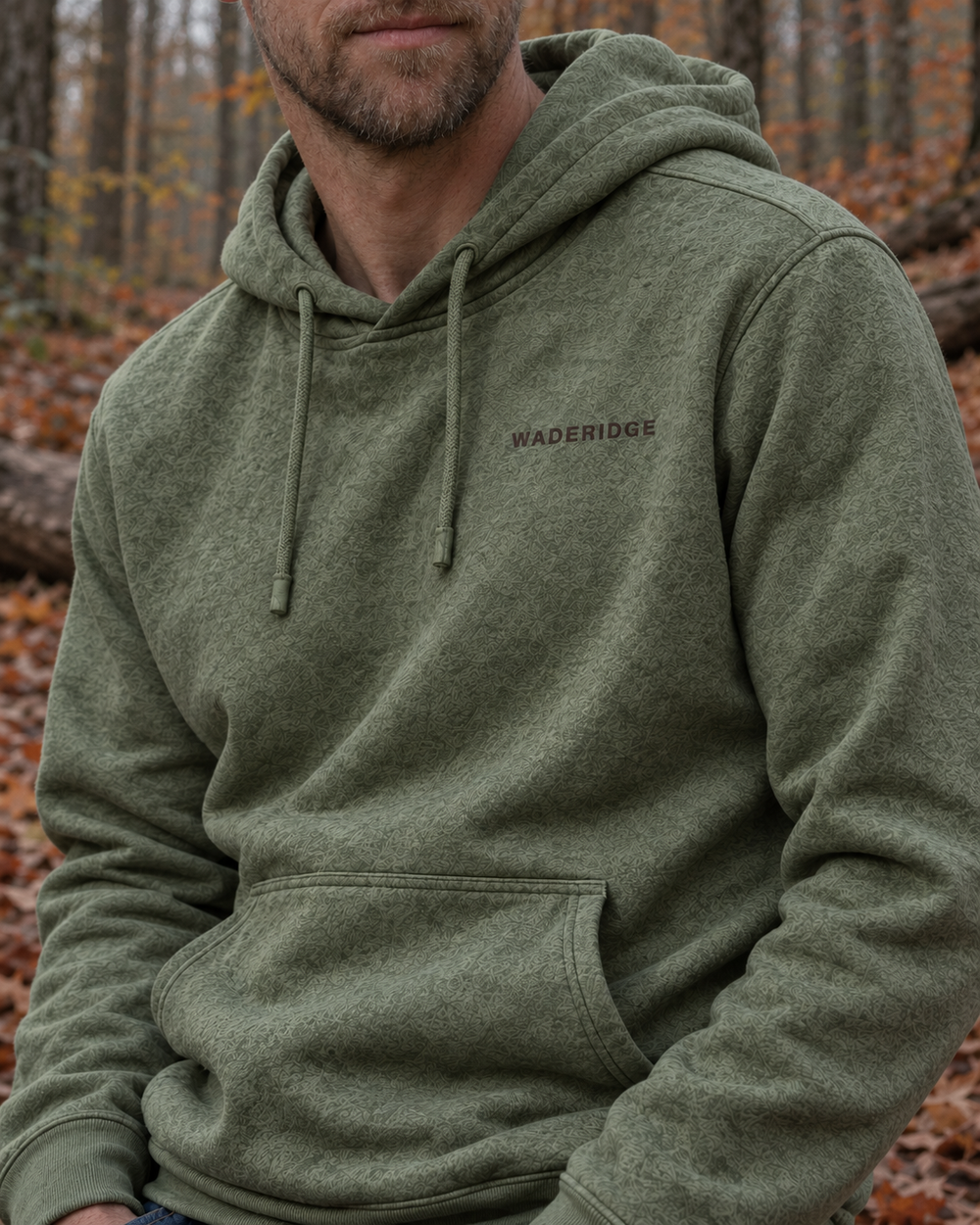 Hunting Buddies Custom Names All-Over Print Hoodie — model angle