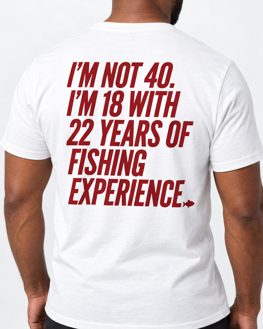 tee model white angle