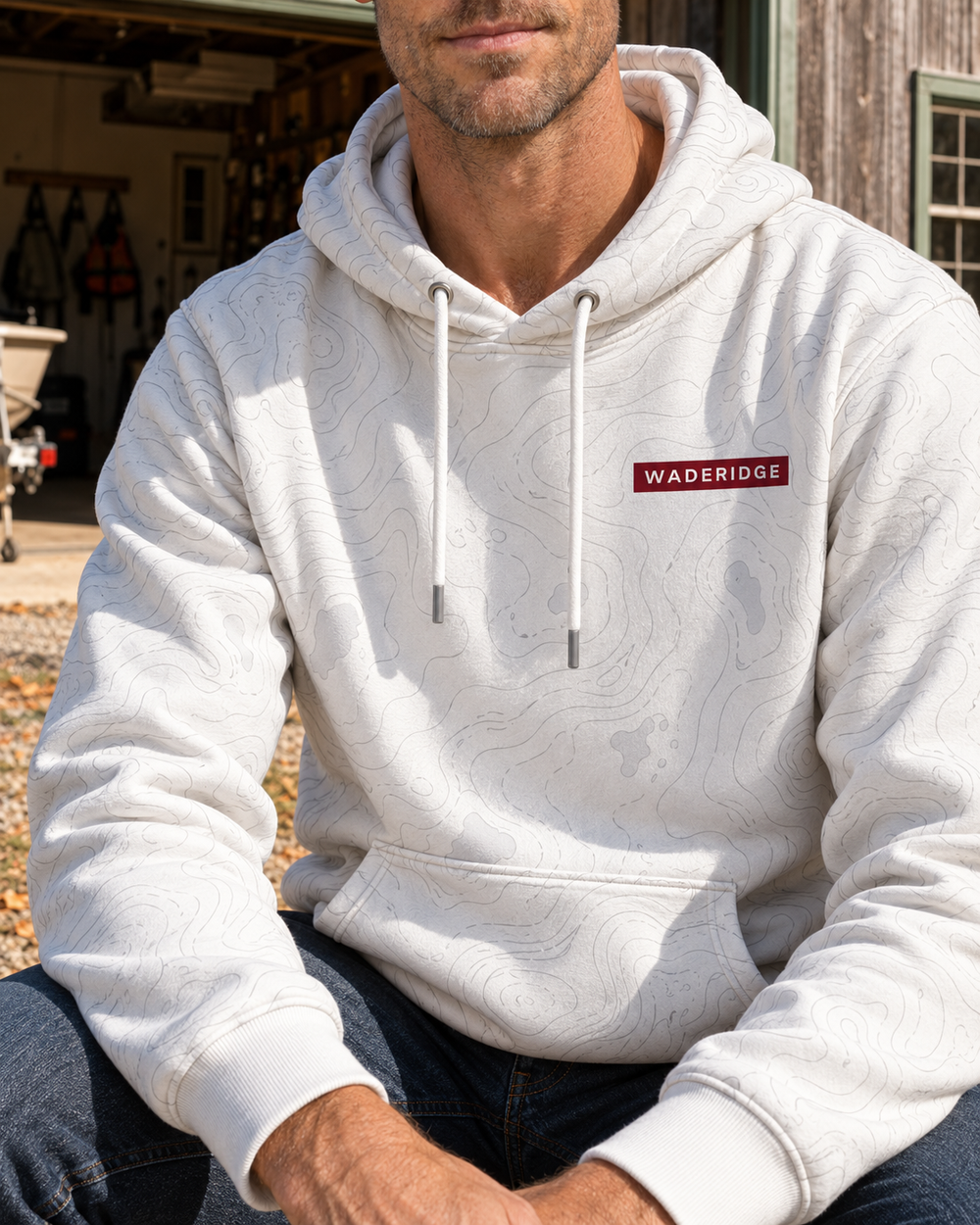 I'm Not 40 I'm 18 With 22 Years Of Fishing Experience All-Over Print Hoodie — model angle