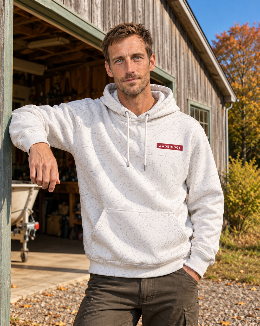 I'm Not 40 I'm 18 With 22 Years Of Fishing Experience All-Over Print Hoodie — model front