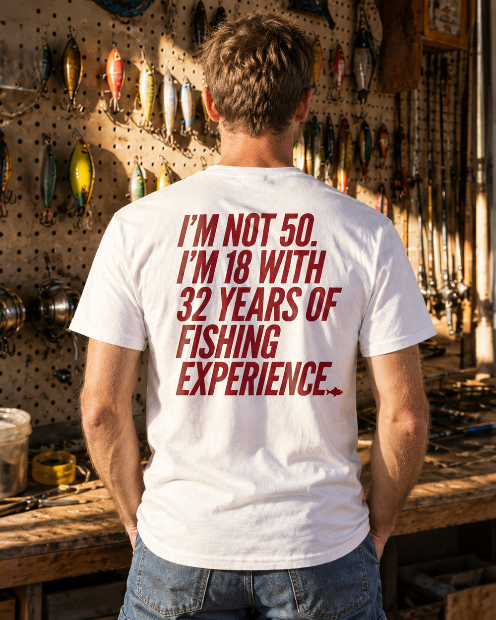 tee model white front