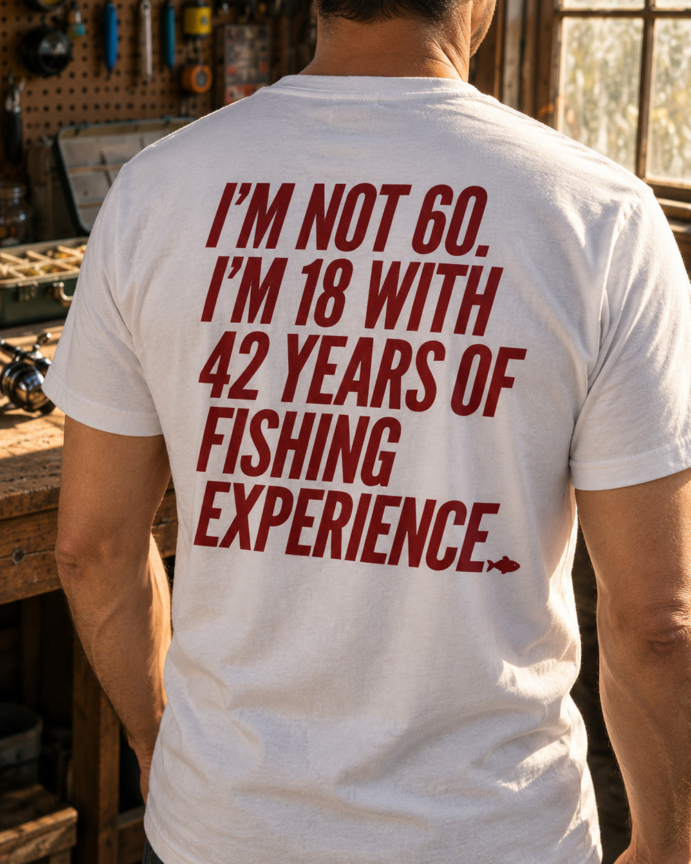 tee model white angle