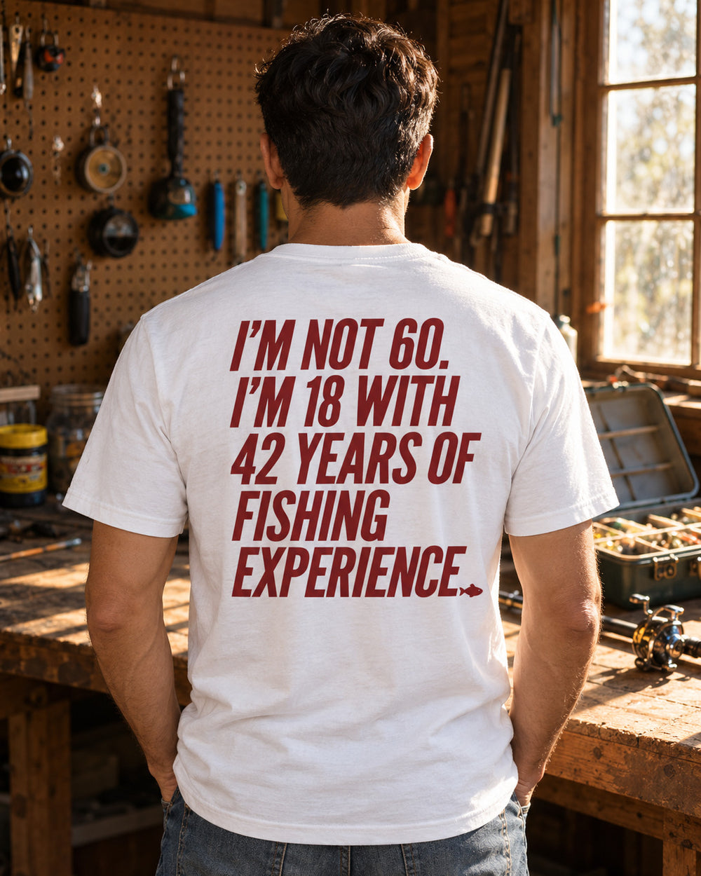 tee model white front
