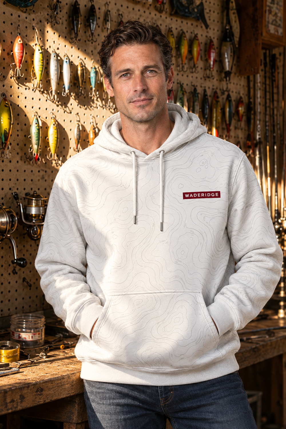 I'm Not 60 I'm 18 With 42 Years Of Fishing Experience All-Over Print Hoodie — model front