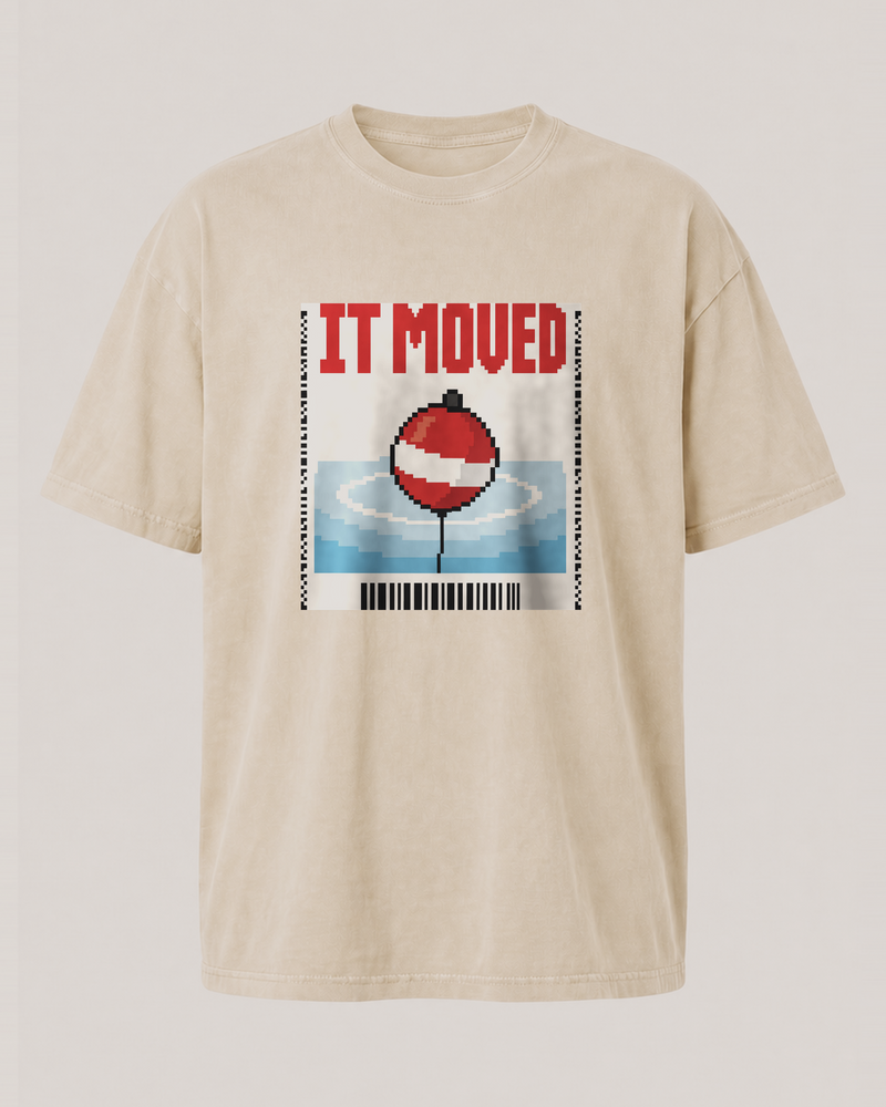 It Moved washed tee — washed bone, front
