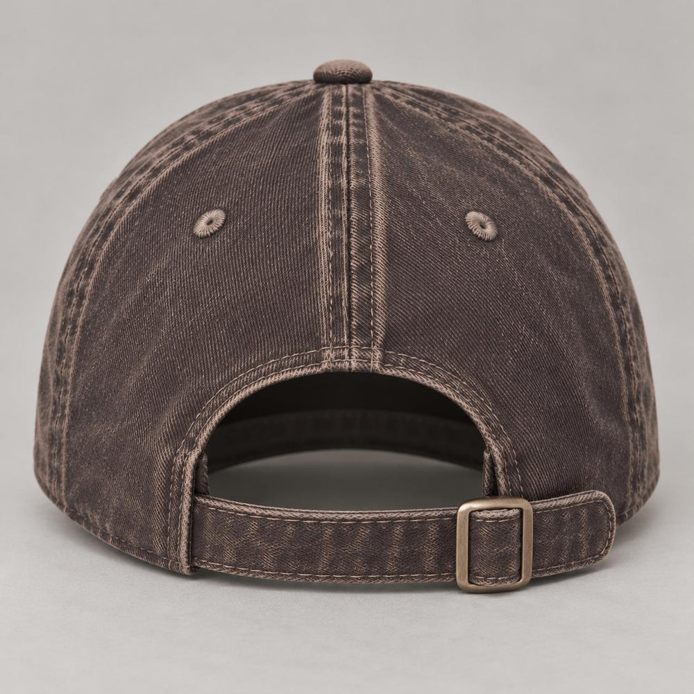 Jumping Bass Embroidered Hat — Coffee — back strap
