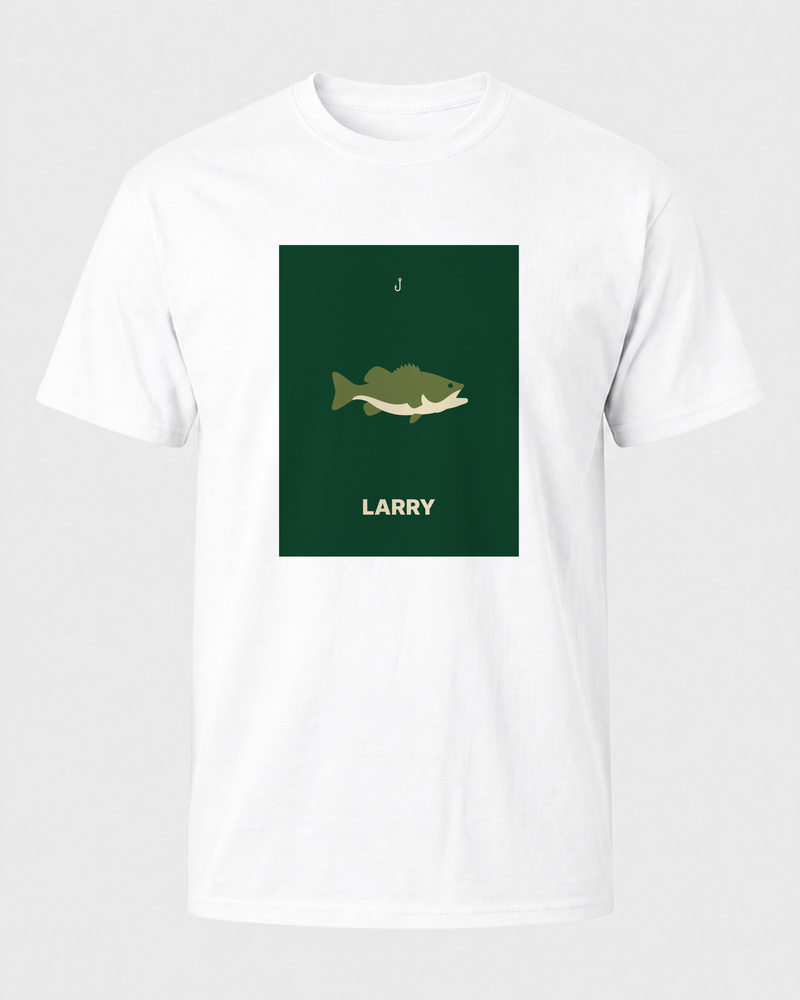 Larry tee — white, front