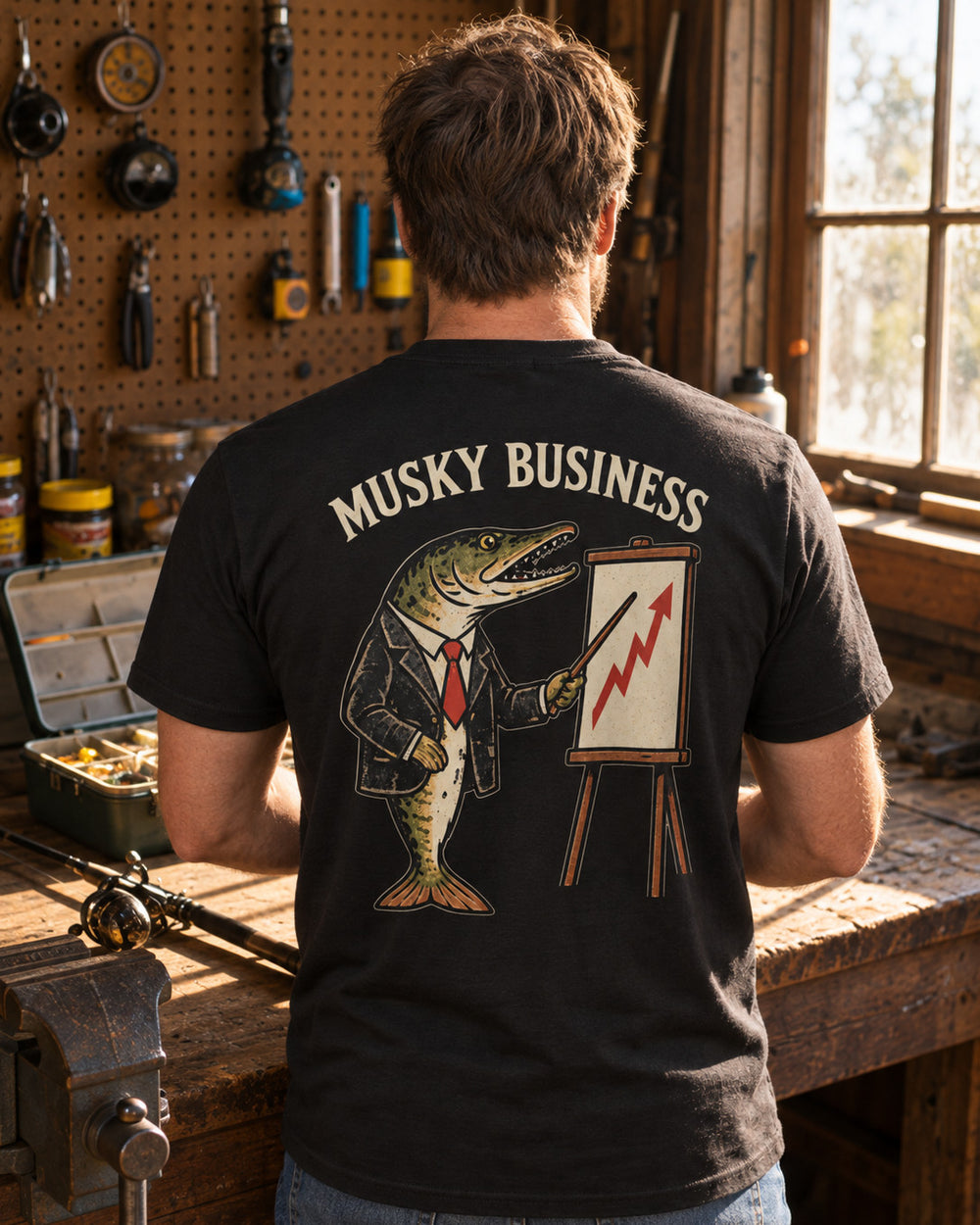 tee model black front