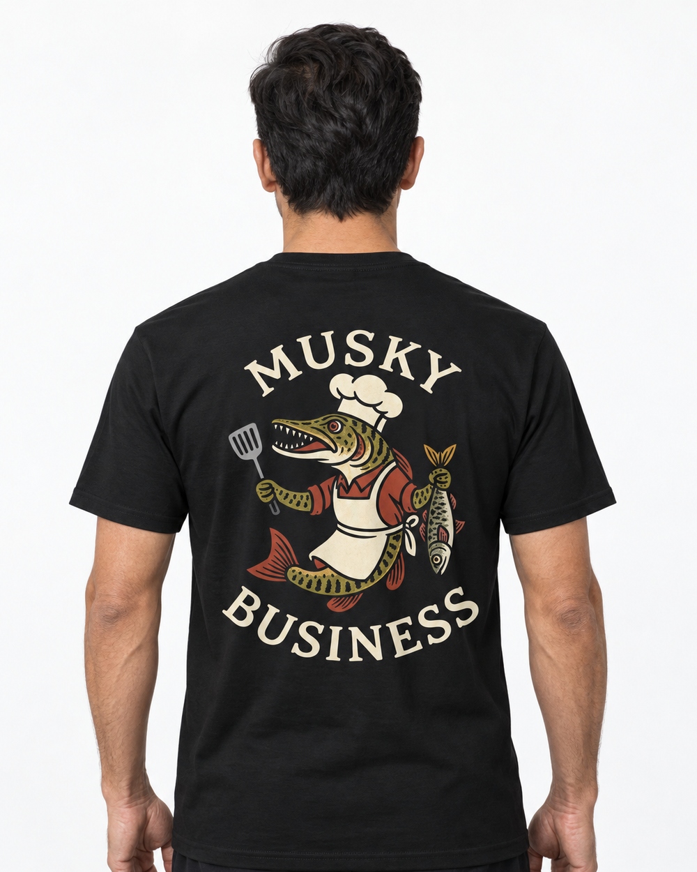tee model black front