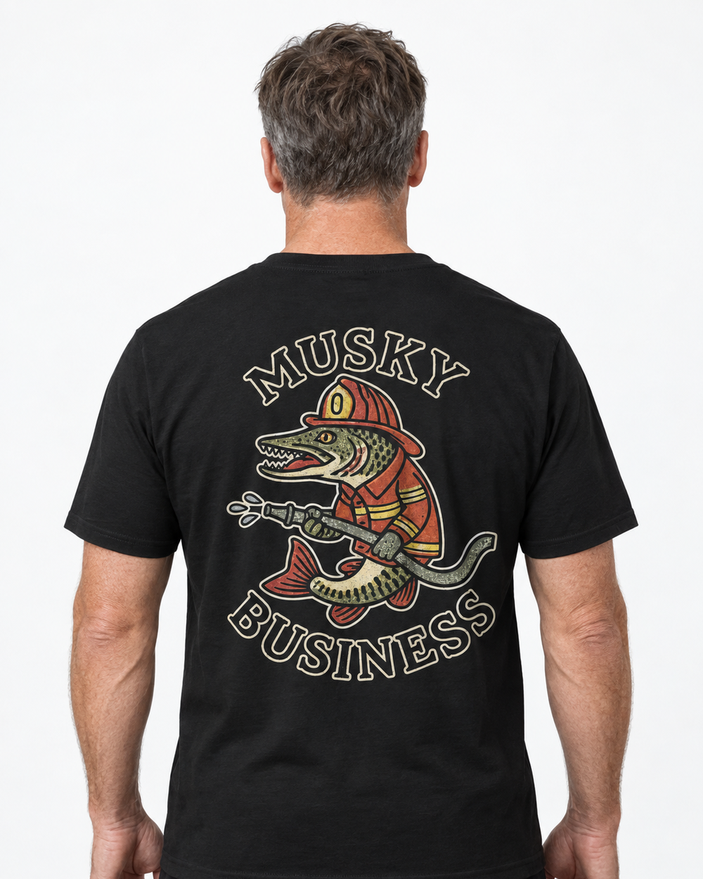 tee model black front