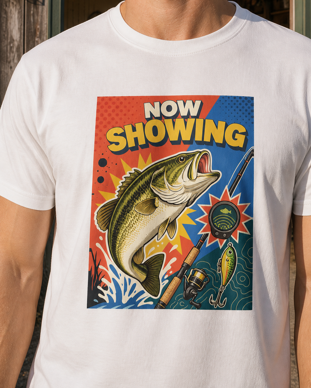 Now Showing tee — worn, side