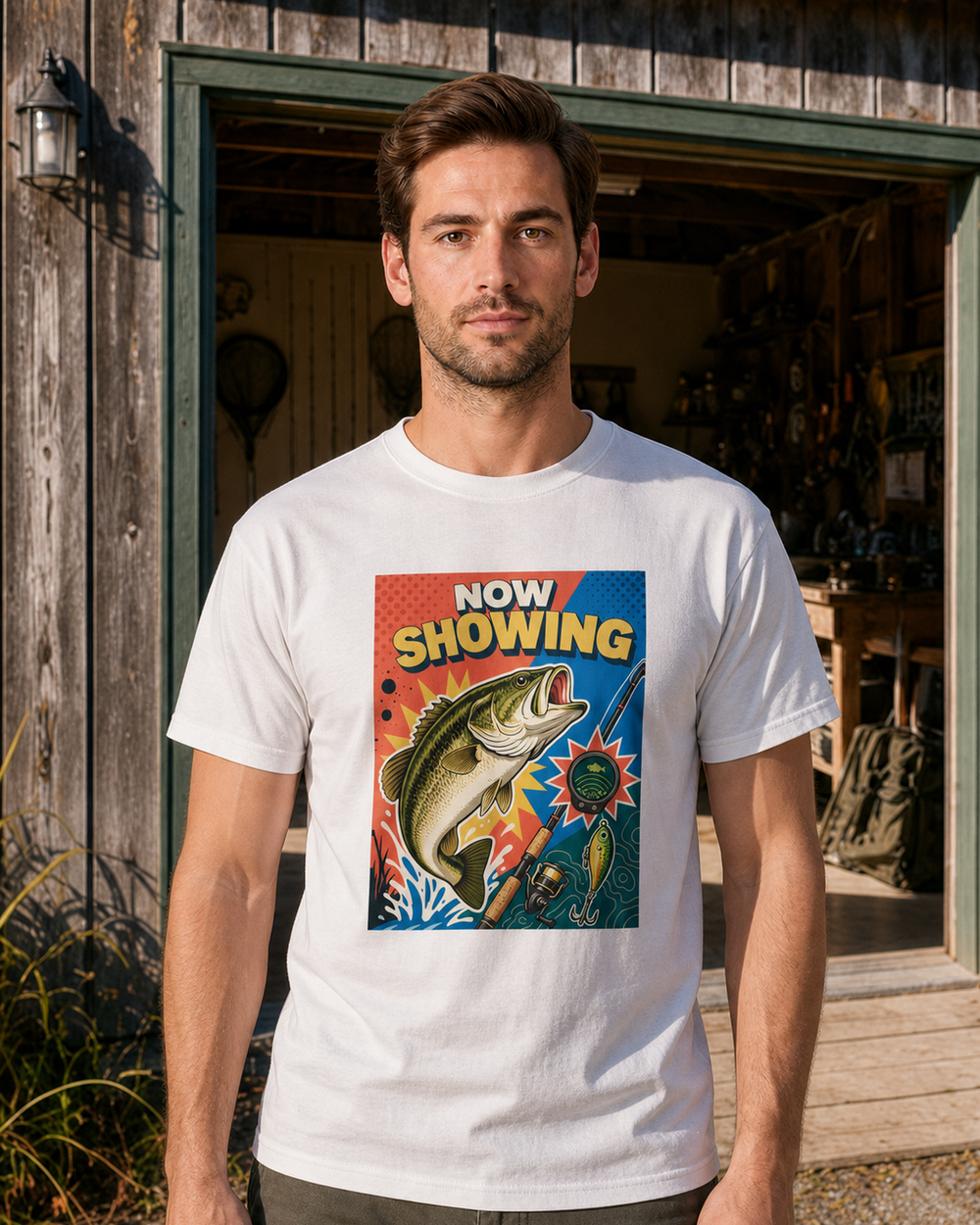 Now Showing tee — worn, front