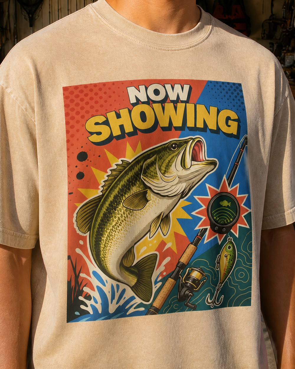 Now Showing washed tee — washed bone, worn, side
