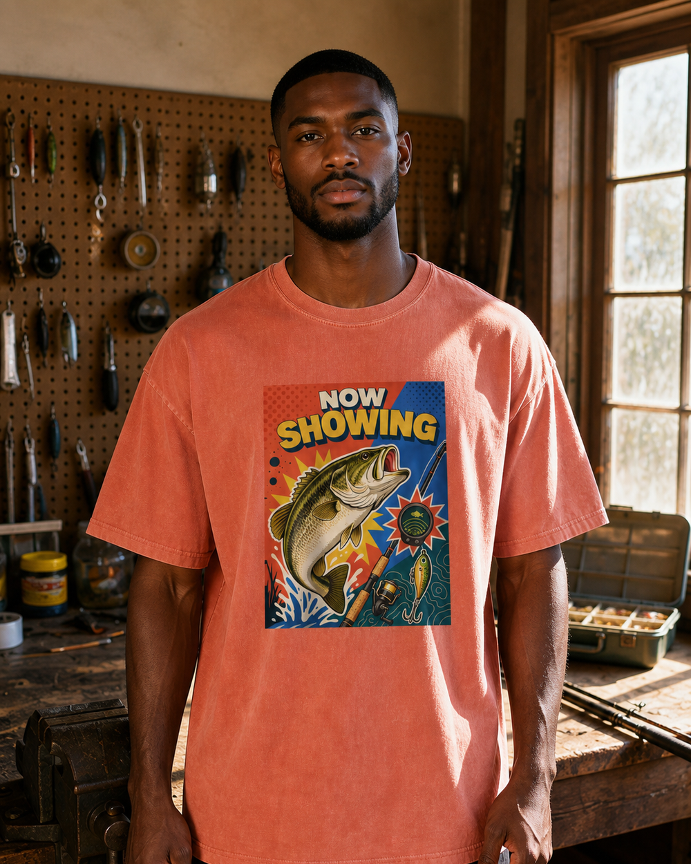 Now Showing washed tee — worn, front