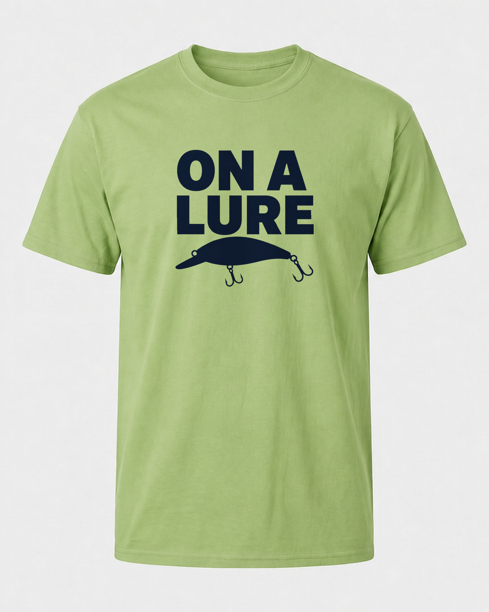On A Lure Bold tee — kiwi, front