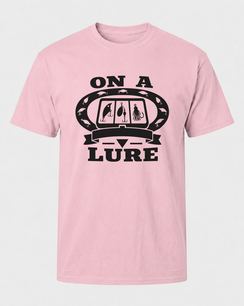 On A Lure Heritage tee — front