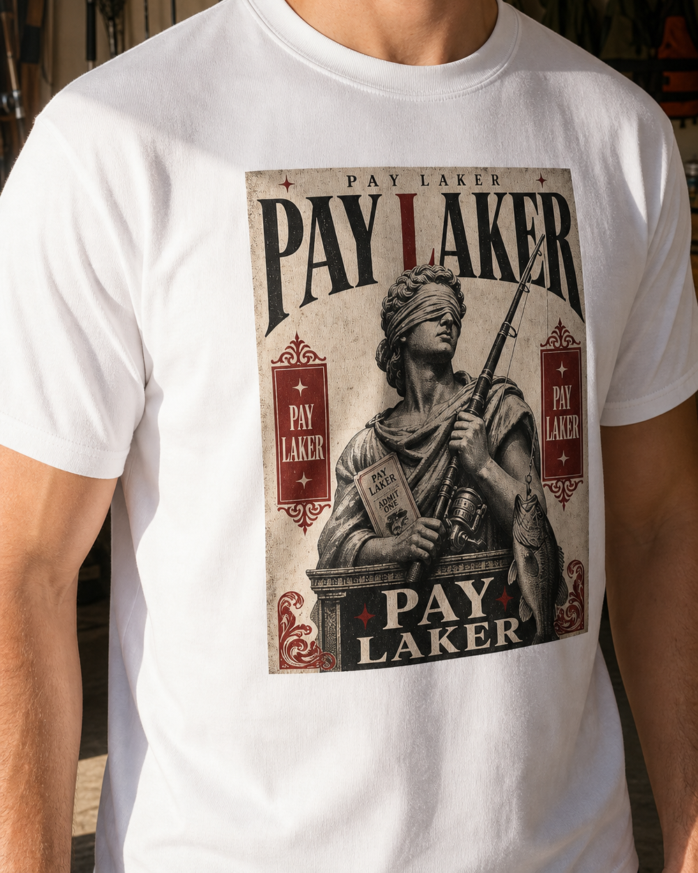 Pay Laker tee — worn, side