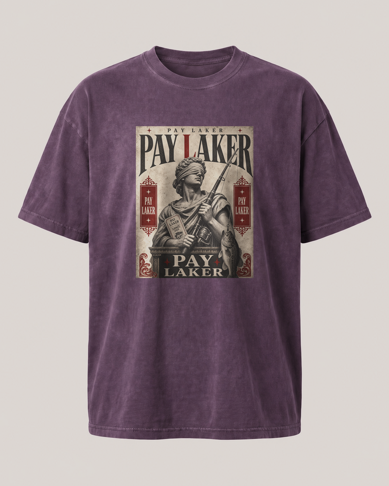 Pay Laker washed tee — washed violet, front