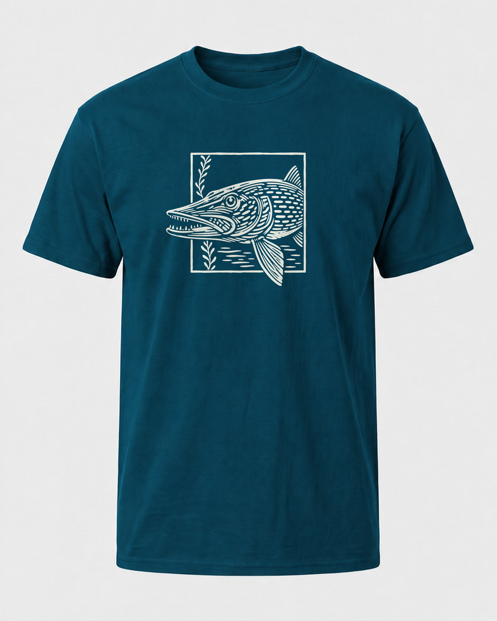 Pike Breaking Frame tee — midnight navy, front
