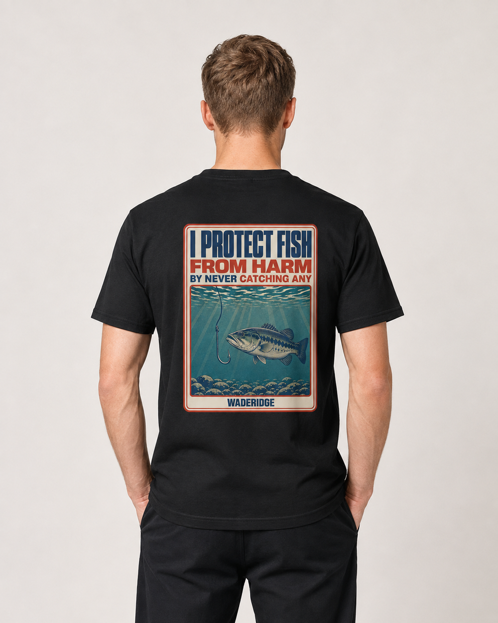 tee model black front