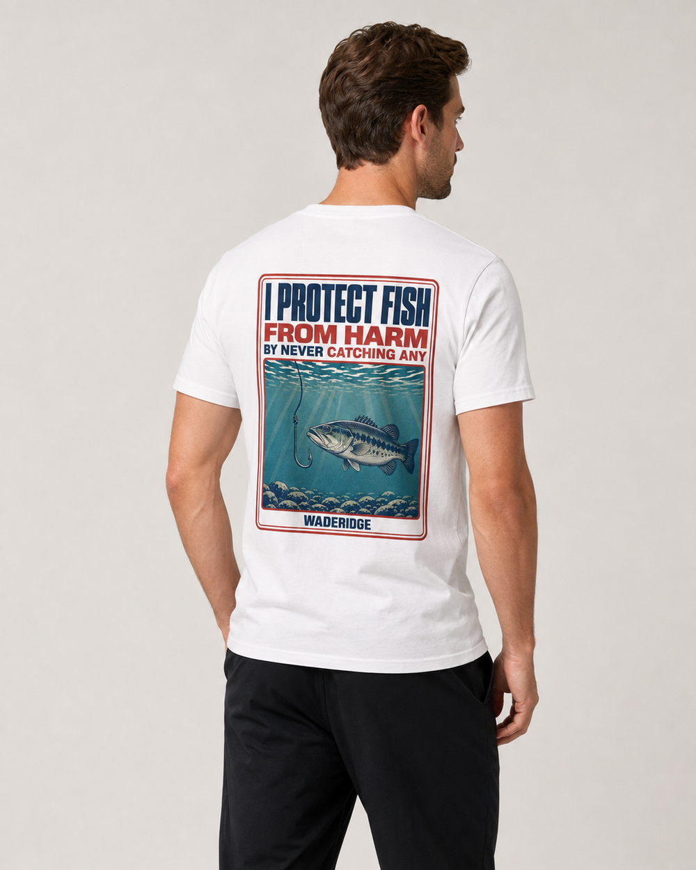 tee model white front