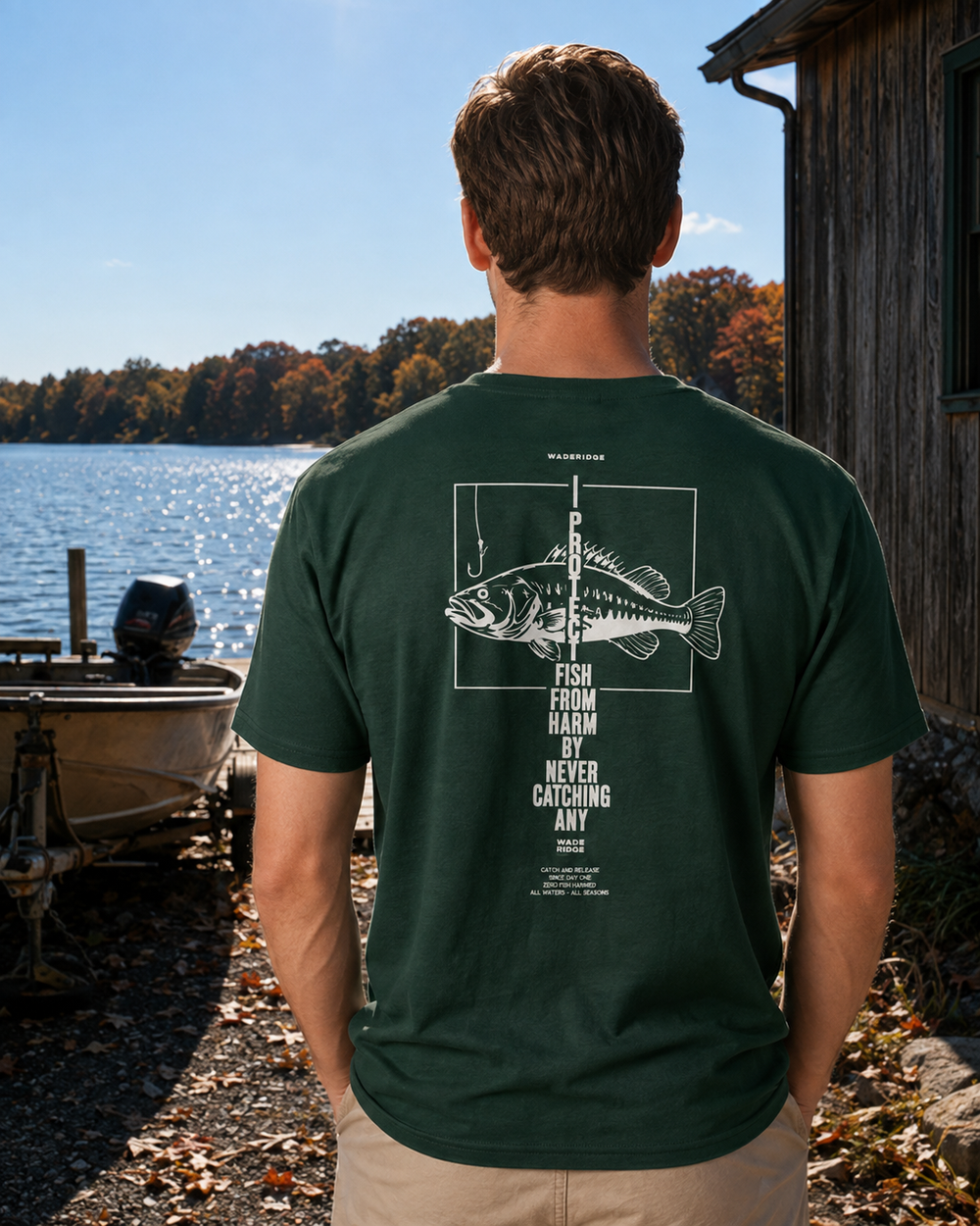 tee model forest-green front
