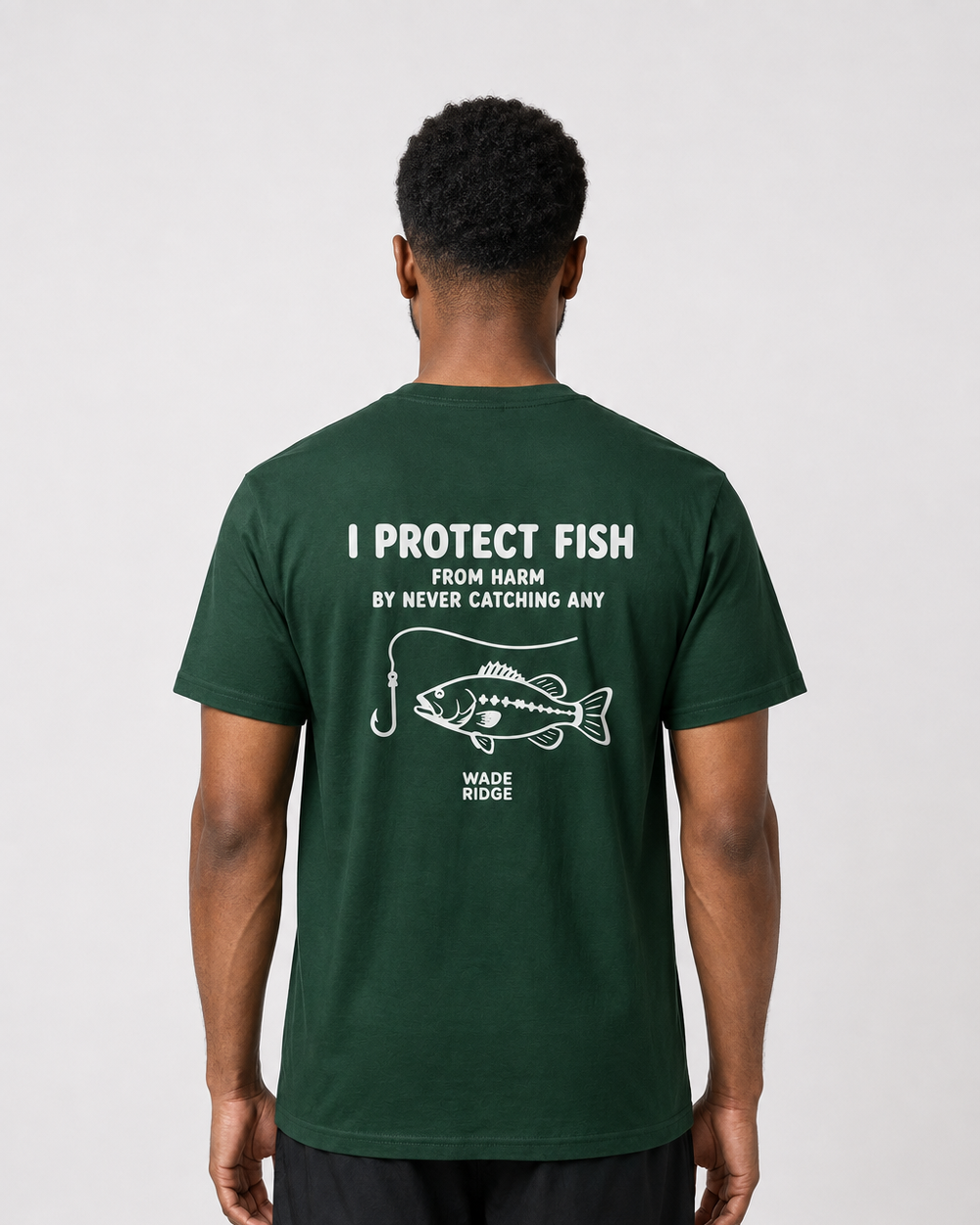 tee model forest-green front