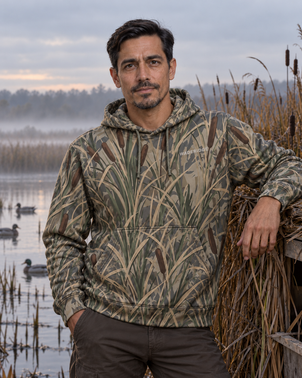 Retriever Hunting Partner Custom All-Over Print Hoodie — model front