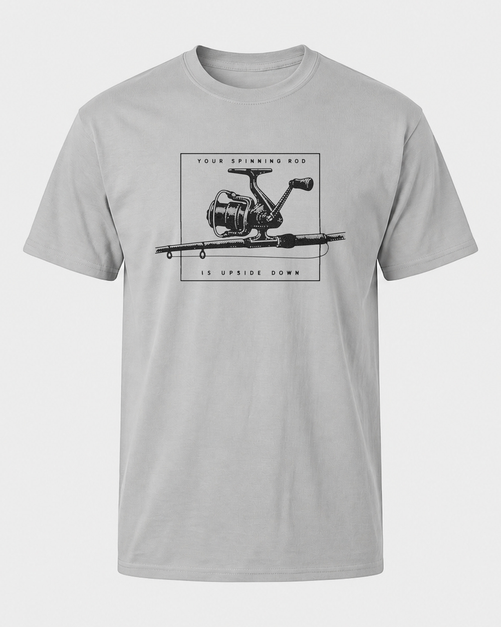 Rod Upside Down tee — sports grey, front