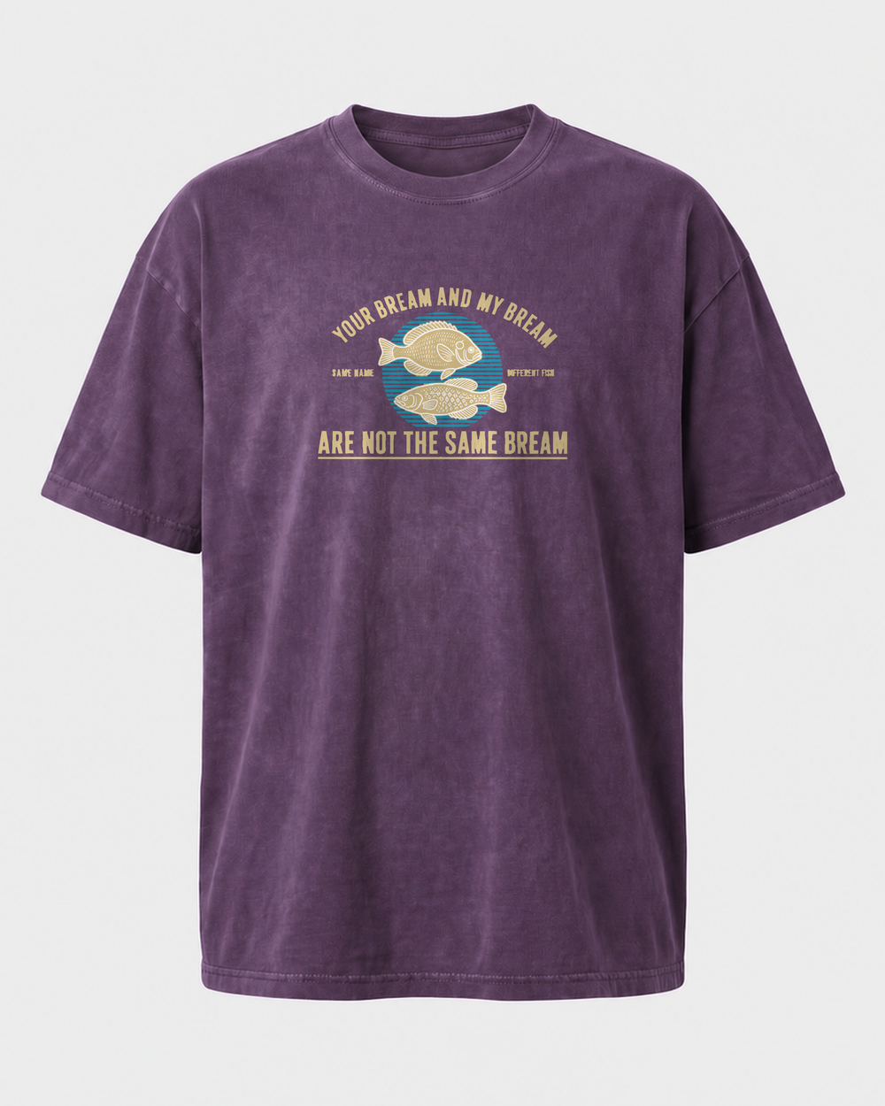 Not The Same Bream washed tee — washed violet, front