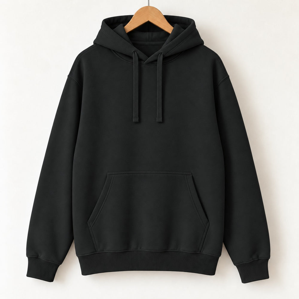 She Said Fishing Or Me Hook Heart Hoodie — Black — front