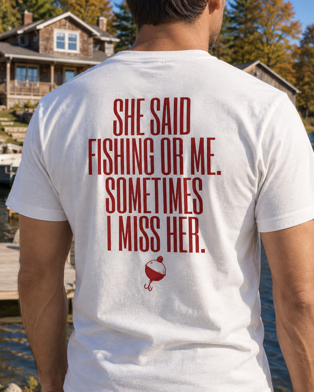 tee model white angle